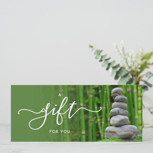 Zen Bamboo Gift Certificate (Staand voorkant)