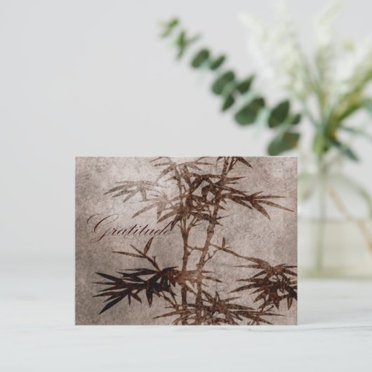Zen Bamboo Gratitude Briefkaart (Staand voorkant)