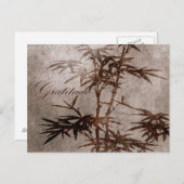 Zen Bamboo Gratitude Briefkaart (Voorkant / Achterkant)