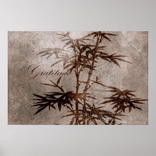 Zen Bamboo Gratitude Poster (Voorkant)