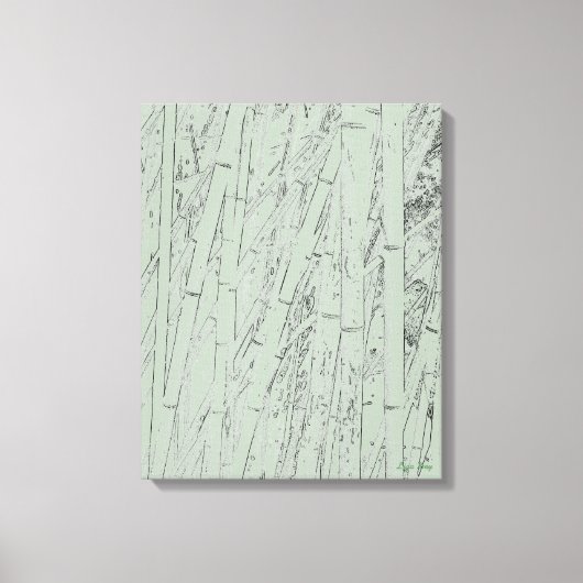 'Zen Bamboo I' Afdrukken van omhuld Canvas (Voorkant)