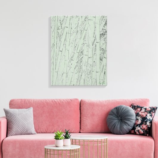'Zen Bamboo I' Afdrukken van omhuld Canvas (Insitu (Woonkamer))
