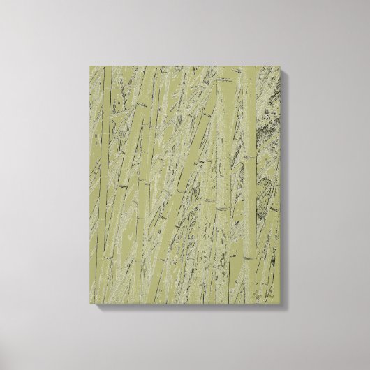 'Zen Bamboo II' Afdrukken van omhulde doek (Voorkant)