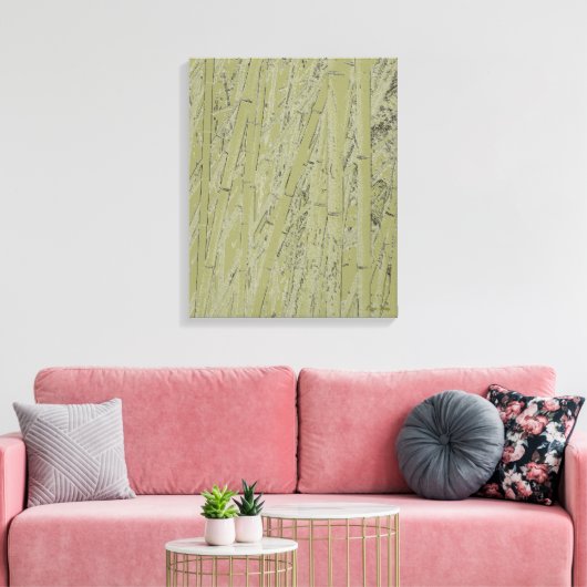 'Zen Bamboo II' Afdrukken van omhulde doek (Insitu (Woonkamer))