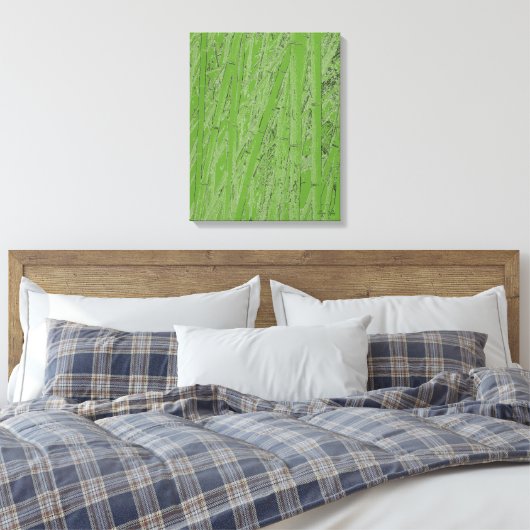 "Zen Bamboo III" Afdruk van omhulde doek Canvas Afdruk (Insitu (Slaapkamer))