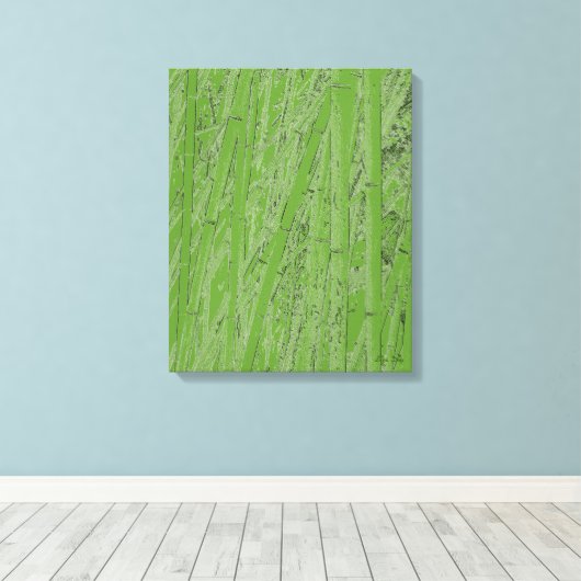 "Zen Bamboo III" Afdruk van omhulde doek Canvas Afdruk (Insitu (Houten vloer))