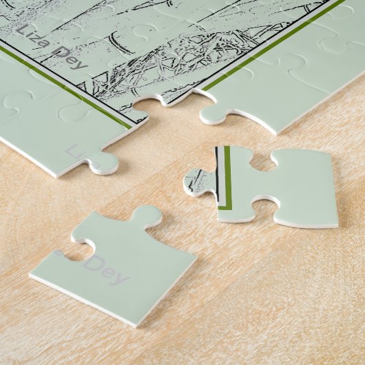 "Zen Bamboo" Jigzaag Puzzle Legpuzzel (Zijkant)