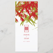 Zen Bamboo laat het dubbelgeluk van het Chinese hu Menu (Achterkant)