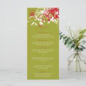 Zen Bamboo laat het dubbelgeluk van het Chinese hu Menu (Staand voorkant)