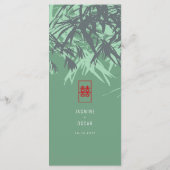 Zen Bamboo laat het dubbelgeluk van het Chinese hu Menu (Achterkant)