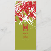 Zen Bamboo laat het dubbelgeluk van het Chinese hu Menu (Achterkant)