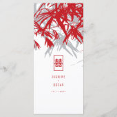 Zen Bamboo laat het dubbelgeluk van het Chinese hu Menu (Achterkant)