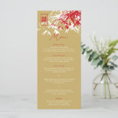 Zen Bamboo laat het dubbelgeluk van het Chinese hu Menu (Staand voorkant)