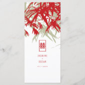 Zen Bamboo laat het dubbelgeluk van het Chinese hu Menu (Achterkant)