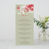 Zen Bamboo laat het dubbelgeluk van het Chinese hu Menu (Staand voorkant)