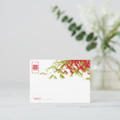 Zen Bamboo laat het dubbelgeluk van het Chinese hu Plaatskaartje (Staand voorkant)