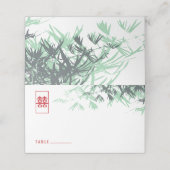 Zen Bamboo laat het dubbelgeluk van het Chinese hu Plaatskaartje (Buitenkant ongevouwen)