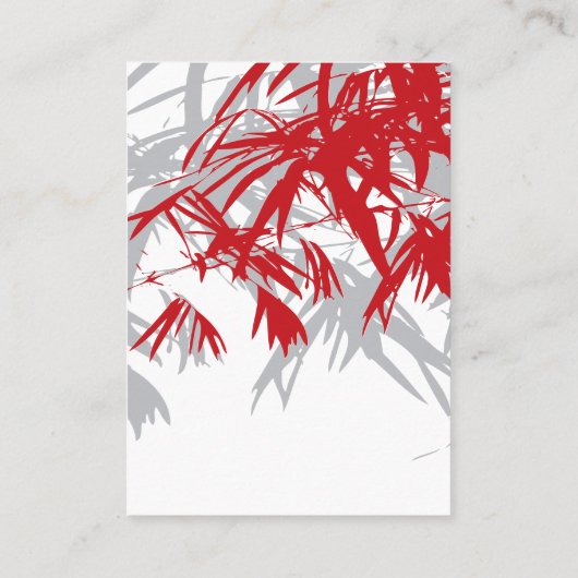 Zen Bamboo laat het dubbelgeluk van het Chinese hu Plaatskaartje (Achterkant)