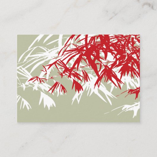 Zen Bamboo laat het dubbelgeluk van het Chinese hu Plaatskaartje (Achterkant)