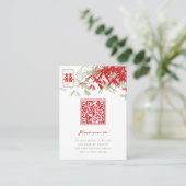 Zen Bamboo laat het dubbelgeluk van het Chinese hu Plaatskaartje (Staand voorkant)