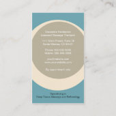 Zen Bamboo Massage Therapy Visitekaartje - Blauw (Achterkant)