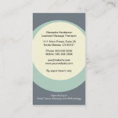 Zen Bamboo Massage Therapy Visitekaartje - Grijs (Achterkant)