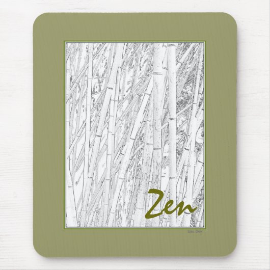 "Zen Bamboo" Mousepad Muismat (Voorkant)