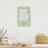 'Zen Bamboo'-poster Poster (Keuken)