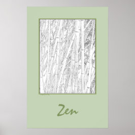 'Zen Bamboo'-poster Poster