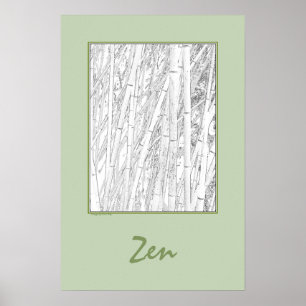 'Zen Bamboo'-poster Poster