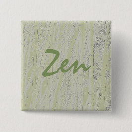 Zen Bamboo Square Pin Vierkante Button 5,1 Cm
