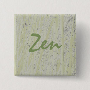Zen Bamboo Square Pin Vierkante Button 5,1 Cm