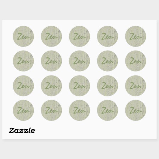 "Zen Bamboo"-Stickers Ronde Sticker (Vel)
