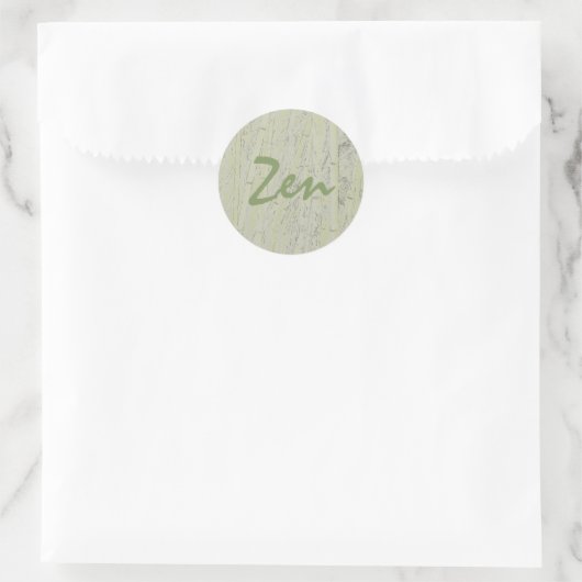 "Zen Bamboo"-Stickers Ronde Sticker (Tas)