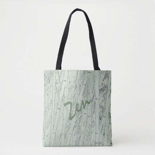 'Zen Bamboo' Tote Bag (Voorkant)