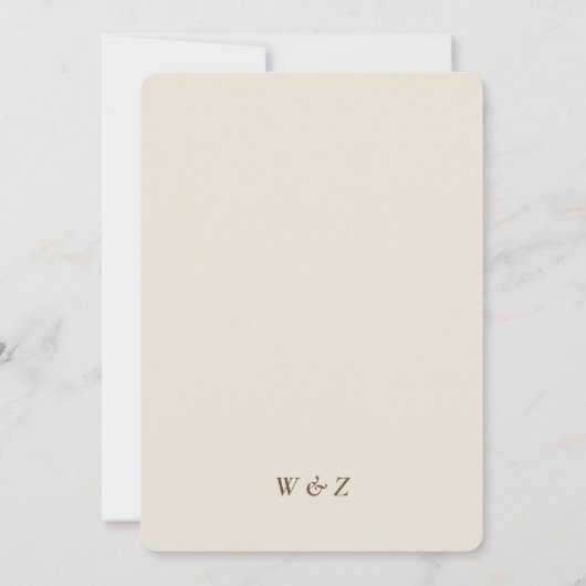 Zen Bamboo Waterverf bruiloft uitnodiging (Achterkant)