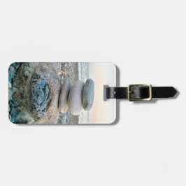 Zen Beach Stones Bagagelabel