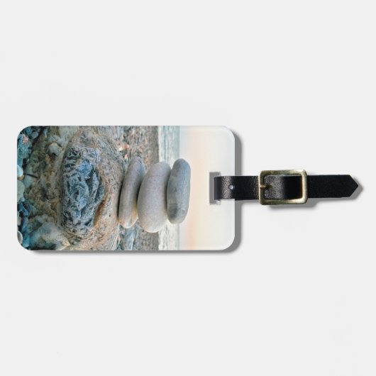 Zen Beach Stones Bagagelabel (Voorkant horizontaal)