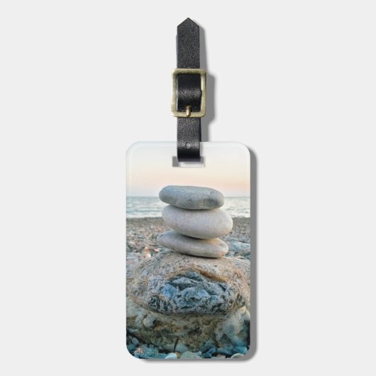 Zen Beach Stones Bagagelabel (Voorkant verticaal)