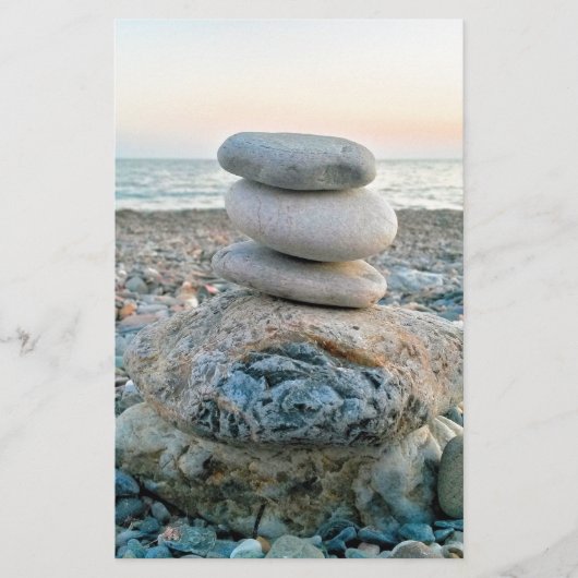 Zen Beach Stones Briefpapier (Voorkant)