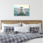 Zen Beach Stones Canvas Afdruk (Insitu (Slaapkamer))