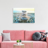 Zen Beach Stones Canvas Afdruk (Insitu (Woonkamer))