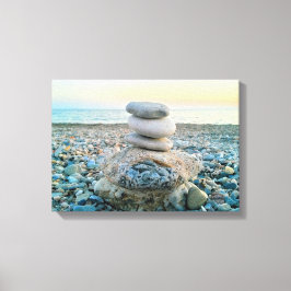 Zen Beach Stones Canvas Afdruk