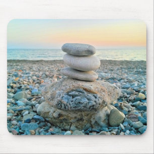 Zen Beach Stones Muismat