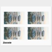 Zen Beach Stones Rechthoekige Sticker (Vel)