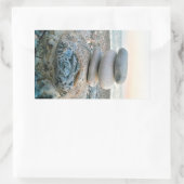 Zen Beach Stones Rechthoekige Sticker (Tas)