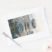 Zen Beach Stones Rechthoekige Sticker (Envelop)