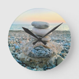 Zen Beach Stones Ronde Klok