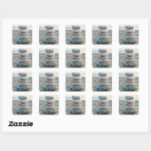 Zen Beach Stones Vierkante Sticker (Vel)
