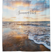 Zen Beach Sunset Ocean Waves Douchegordijn (Voorkant)
